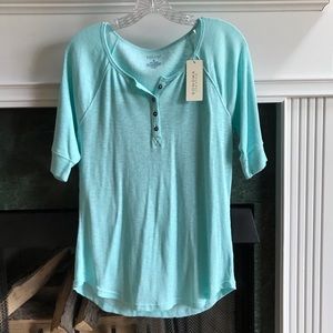 Sonoma • Misses Elbow Sleeve Mint Top Misses Large